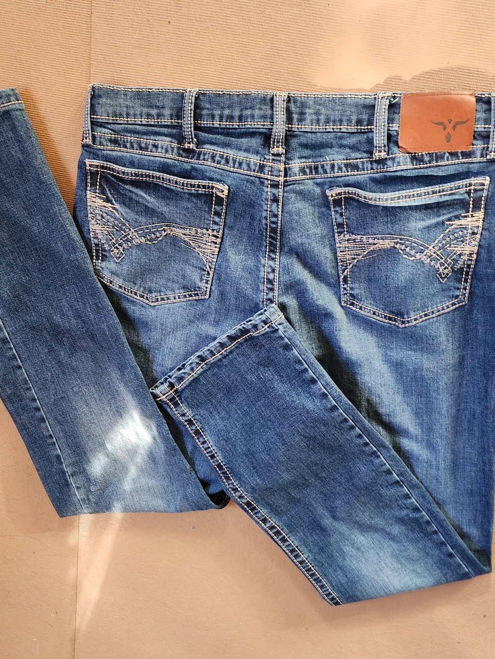 Wrangler 20X Men's Bootcut Jeans in Medium Blue Denim Size 36/34